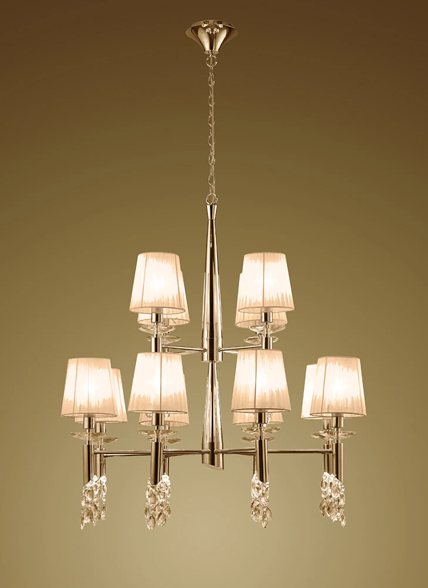 Tiffany French Gold-Soft Bronze Crystal Ceiling Lights Mantra Tiered Crystal Fittings Tiffany French Gold-Soft Bronze Crystal Ceiling Lights Mantra Tiered Crystal Fittings